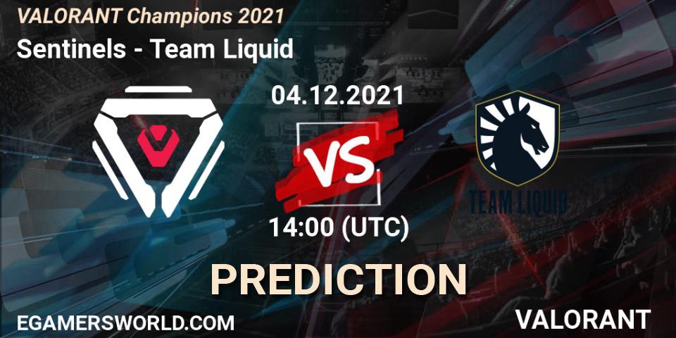 Pronóstico Sentinels - Team Liquid. 04.12.2021 at 19:00, VALORANT, VALORANT Champions 2021