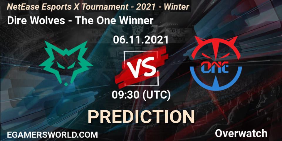 Pronóstico Dire Wolves - The One Winner. 06.11.21, Overwatch, NetEase Esports X Tournament - 2021 - Winter