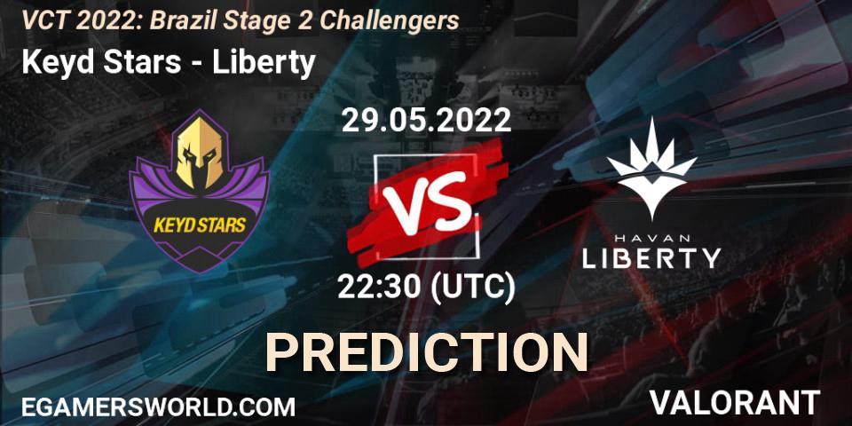 Pronóstico Keyd Stars - Liberty. 29.05.2022 at 23:45, VALORANT, VCT 2022: Brazil Stage 2 Challengers