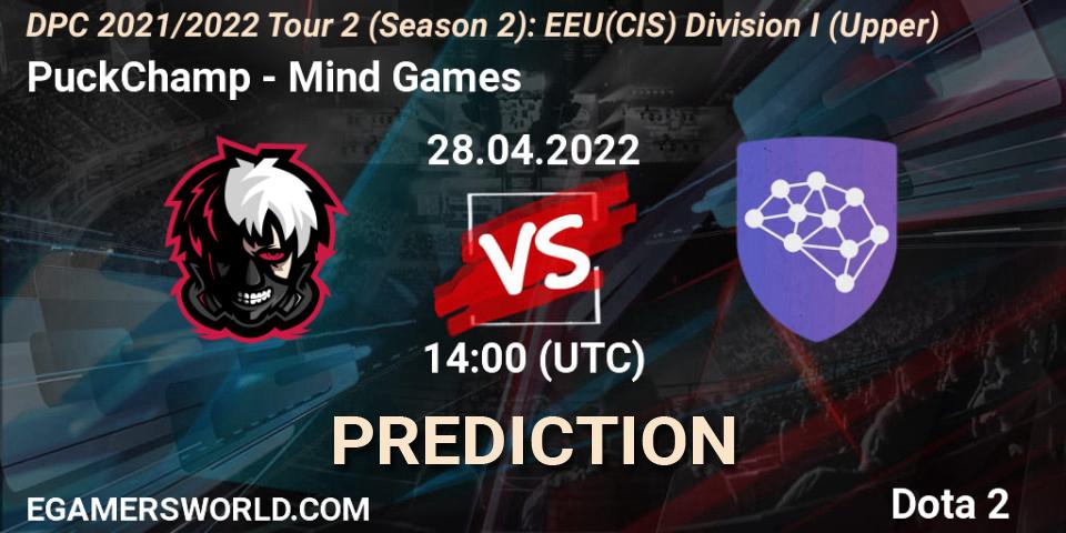 Pronóstico PuckChamp - Mind Games. 28.04.2022 at 14:00, Dota 2, DPC 2021/2022 Tour 2 (Season 2): EEU(CIS) Division I (Upper)