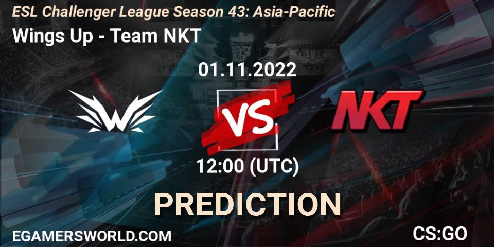 Pronóstico Wings Up - Team NKT. 01.11.2022 at 12:00, Counter-Strike (CS2), ESL Challenger League Season 43: Asia-Pacific