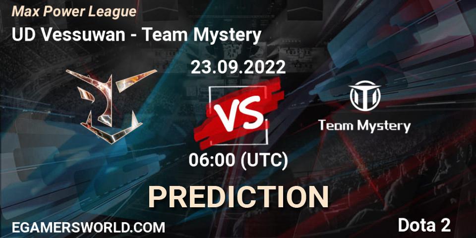 Pronóstico UD Vessuwan - Team Mystery. 23.09.2022 at 06:07, Dota 2, Max Power League