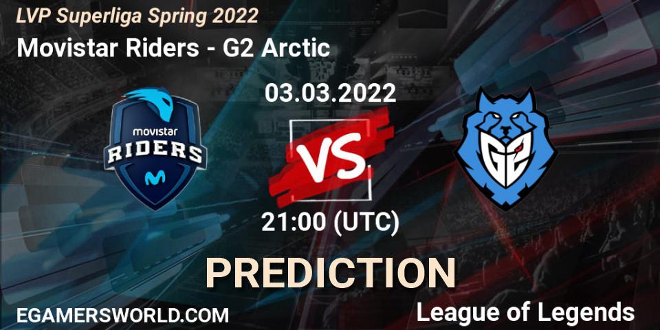 Pronóstico Movistar Riders - G2 Arctic. 03.03.22, LoL, LVP Superliga Spring 2022