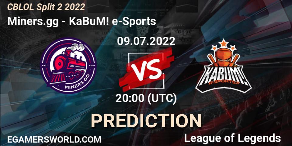 Pronóstico Miners.gg - KaBuM! e-Sports. 09.07.2022 at 20:30, LoL, CBLOL Split 2 2022