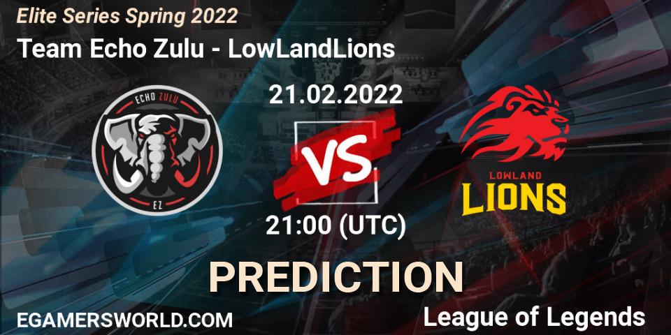Pronóstico Team Echo Zulu - LowLandLions. 21.02.22, LoL, Elite Series Spring 2022
