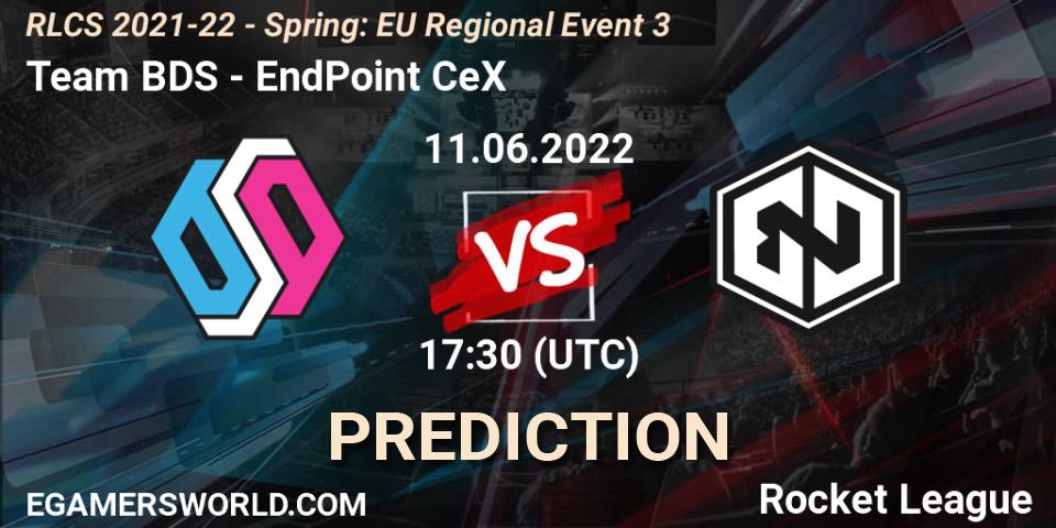 Pronóstico Team BDS - EndPoint CeX. 11.06.2022 at 17:30, Rocket League, RLCS 2021-22 - Spring: EU Regional Event 3