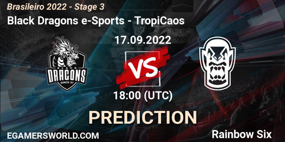 Pronóstico Black Dragons e-Sports - TropiCaos. 17.09.2022 at 18:00, Rainbow Six, Brasileirão 2022 - Stage 3
