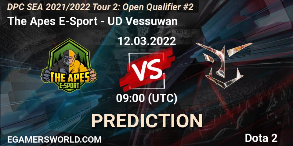 Pronóstico The Apes E-Sport - UD Vessuwan. 12.03.2022 at 08:53, Dota 2, DPC SEA 2021/2022 Tour 2: Open Qualifier #2