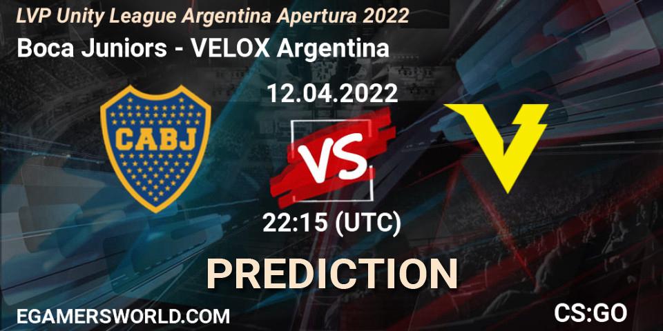 Pronóstico Boca Juniors - VELOX Argentina. 12.04.2022 at 22:40, Counter-Strike (CS2), LVP Unity League Argentina Apertura 2022