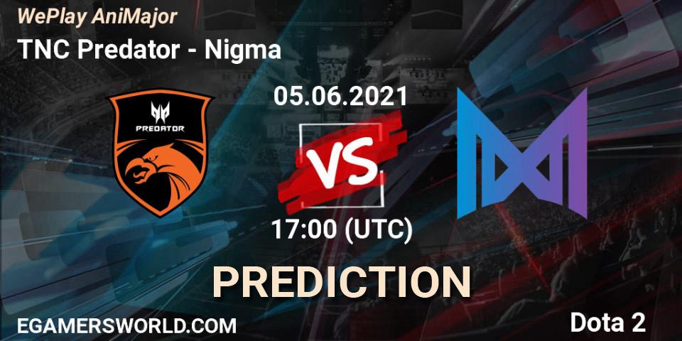Pronóstico TNC Predator - Nigma. 05.06.2021 at 17:55, Dota 2, WePlay AniMajor 2021