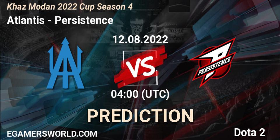 Pronóstico Atlantis - Persistence. 12.08.2022 at 04:21, Dota 2, Khaz Modan 2022 Cup Season 4