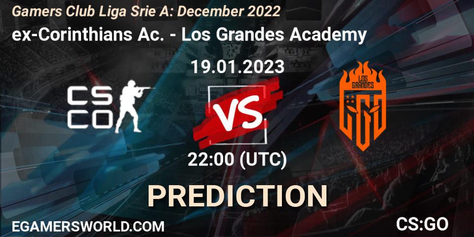 Pronóstico ex-Corinthians Ac. - Los Grandes Academy. 19.01.23, CS2 (CS:GO), Gamers Club Liga Série A: December 2022