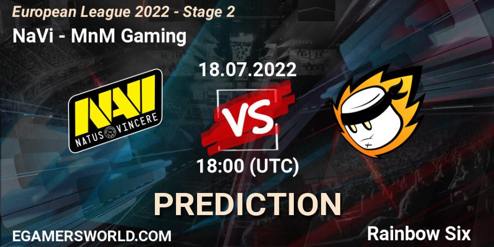 Pronóstico NaVi - MnM Gaming. 18.07.2022 at 16:00, Rainbow Six, European League 2022 - Stage 2