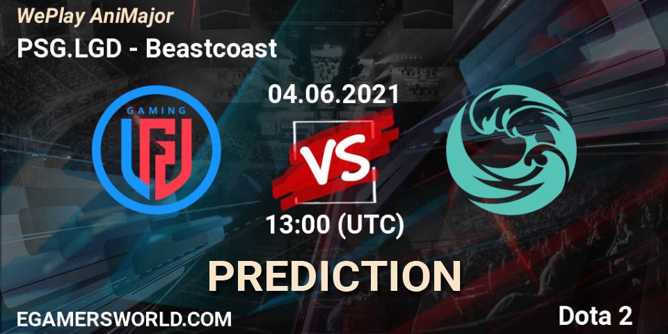 Pronóstico PSG.LGD - Beastcoast. 04.06.2021 at 13:47, Dota 2, WePlay AniMajor 2021