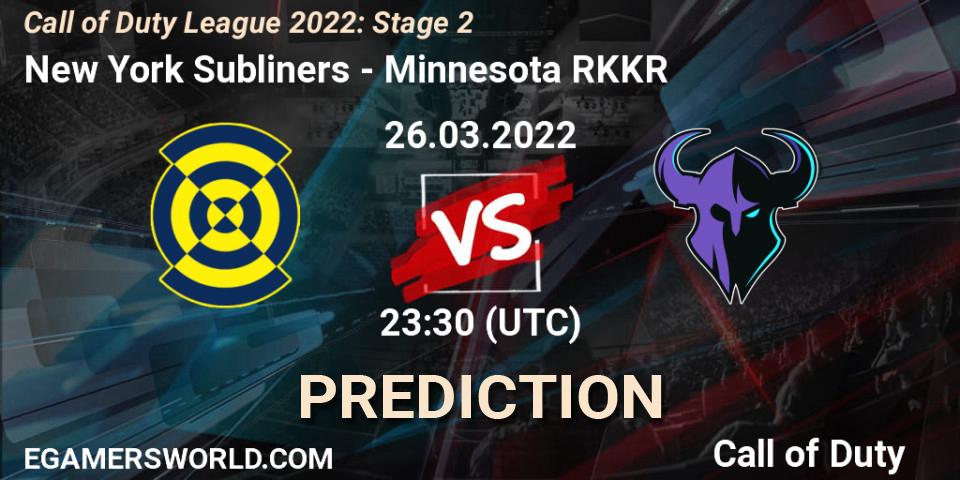 Pronóstico New York Subliners - Minnesota RØKKR. 26.03.2022 at 23:30, Call of Duty, Call of Duty League 2022: Stage 2