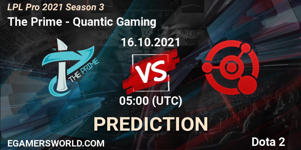 Pronóstico The Prime - Quantic Gaming. 16.10.21, Dota 2, LPL Pro 2021 Season 3