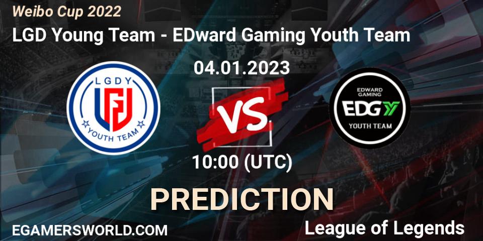 Pronóstico LGD Young Team - EDward Gaming Youth Team. 04.01.2023 at 10:00, LoL, Weibo Cup 2022