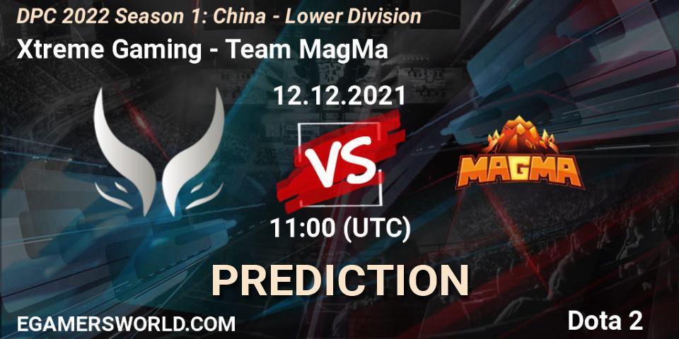 Pronóstico Xtreme Gaming - Team MagMa. 12.12.2021 at 11:56, Dota 2, DPC 2022 Season 1: China - Lower Division