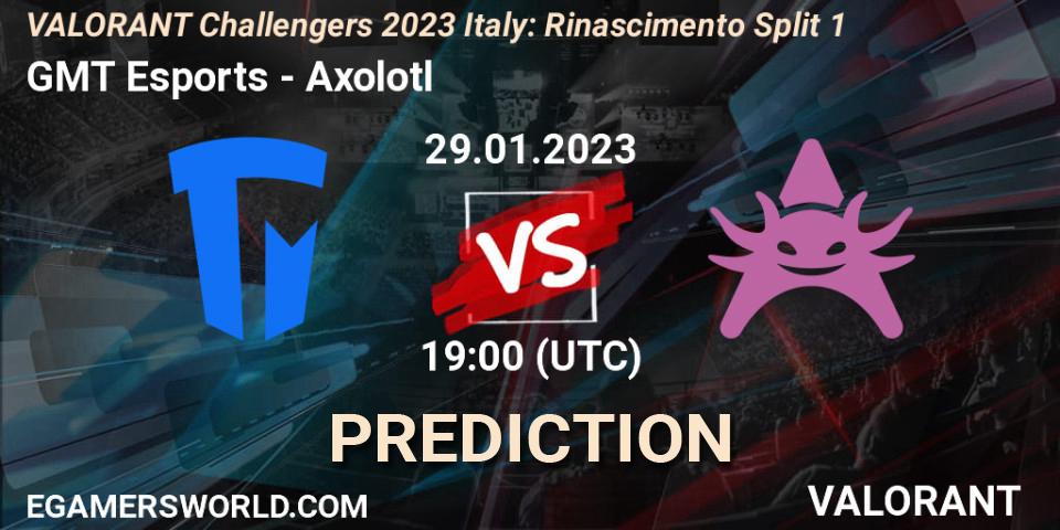 Pronóstico GMT Esports - Axolotl. 29.01.23, VALORANT, VALORANT Challengers 2023 Italy: Rinascimento Split 1