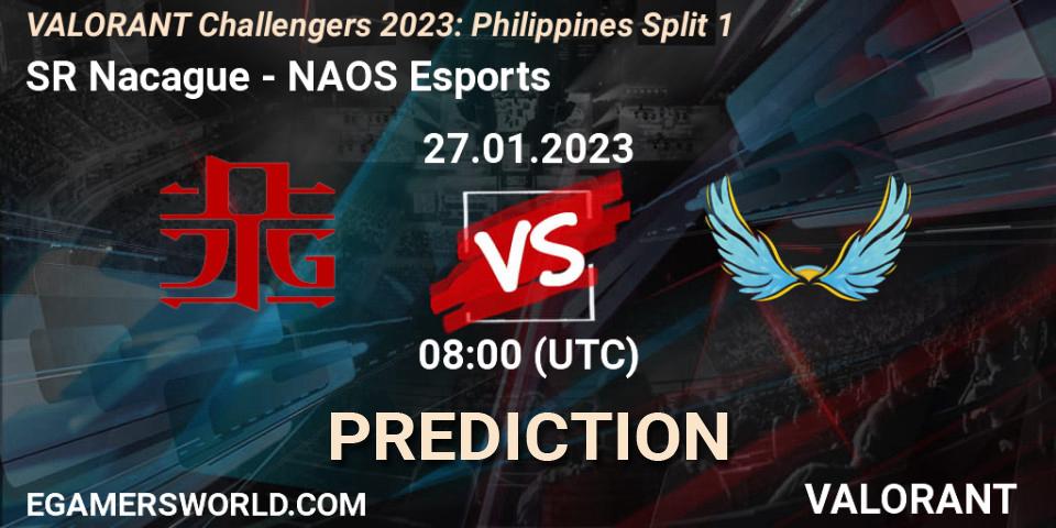 Pronóstico SR Nacague - NAOS Esports. 27.01.2023 at 08:00, VALORANT, VALORANT Challengers 2023: Philippines Split 1