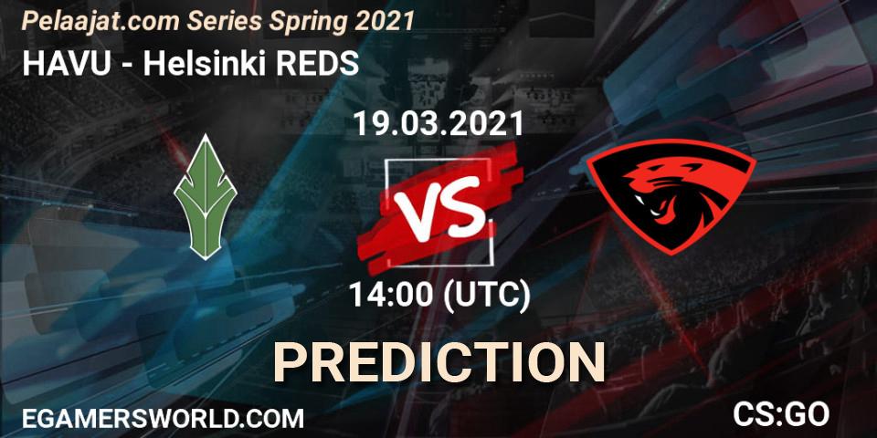 Pronóstico HAVU - Helsinki REDS. 19.03.2021 at 14:00, Counter-Strike (CS2), Pelaajat.com Series Spring 2021