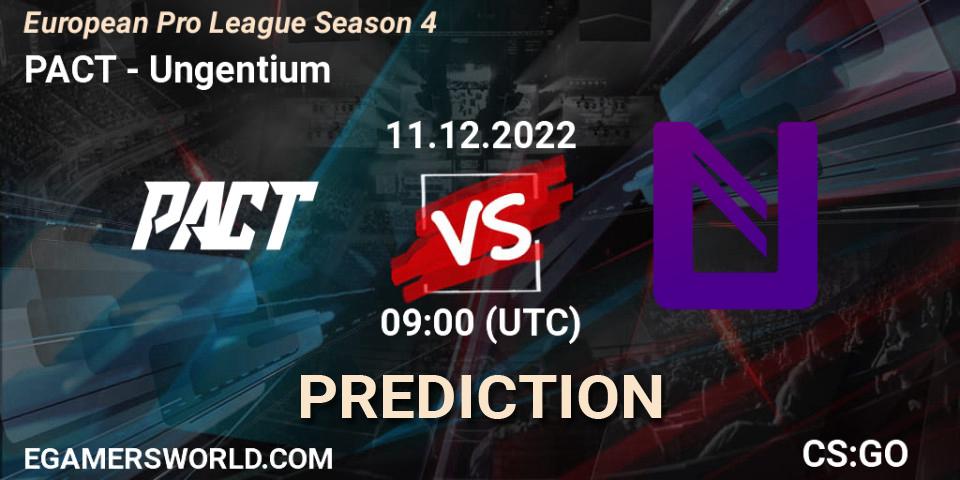 Pronóstico PACT - Ungentium. 12.12.22, CS2 (CS:GO), European Pro League Season 4