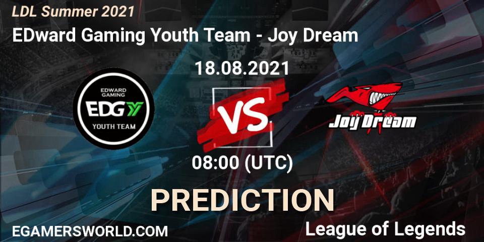 Pronóstico EDward Gaming Youth Team - Joy Dream. 18.08.21, LoL, LDL Summer 2021
