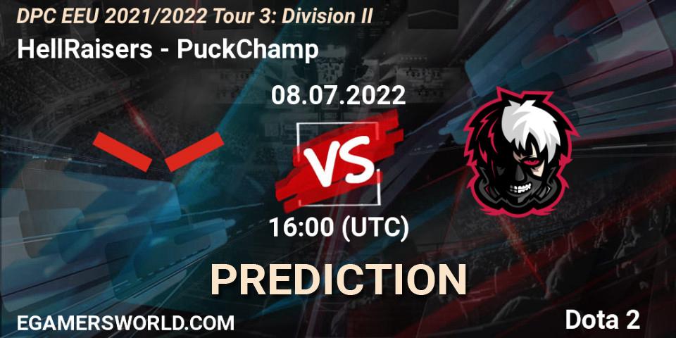 Pronóstico HellRaisers - PuckChamp. 08.07.2022 at 16:25, Dota 2, DPC EEU 2021/2022 Tour 3: Division II