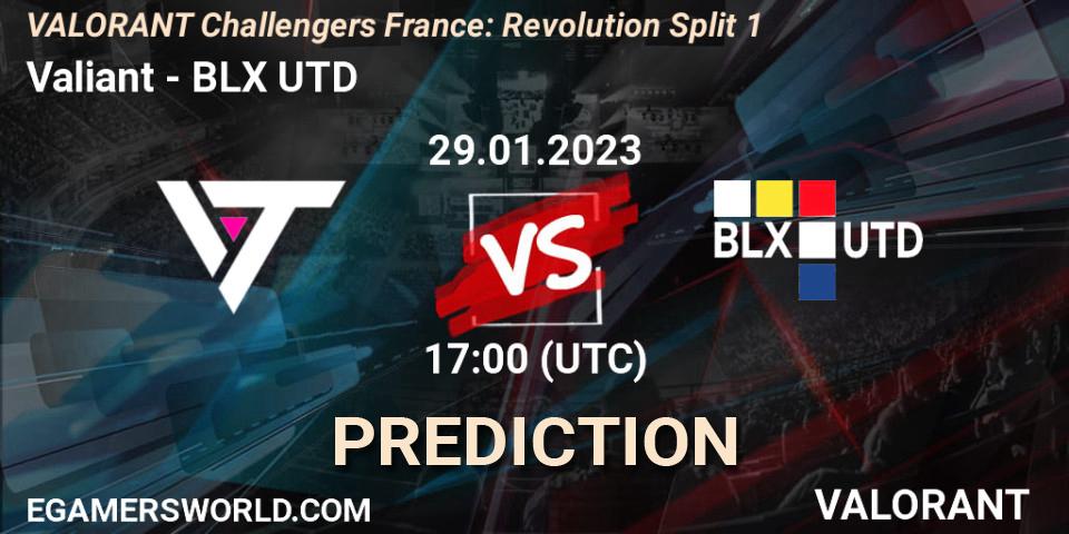 Pronóstico Valiant - BLX UTD. 29.01.23, VALORANT, VALORANT Challengers 2023 France: Revolution Split 1
