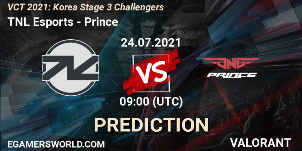 Pronóstico TNL Esports - Prince. 24.07.2021 at 09:00, VALORANT, VCT 2021: Korea Stage 3 Challengers