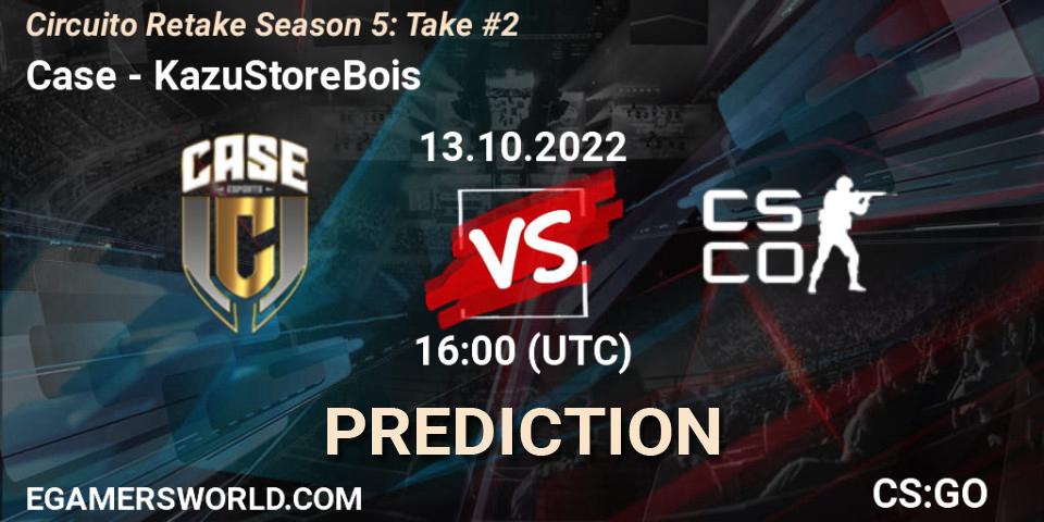 Pronóstico Case - KazuStoreBois. 13.10.2022 at 16:00, Counter-Strike (CS2), Circuito Retake Season 5: Take #2