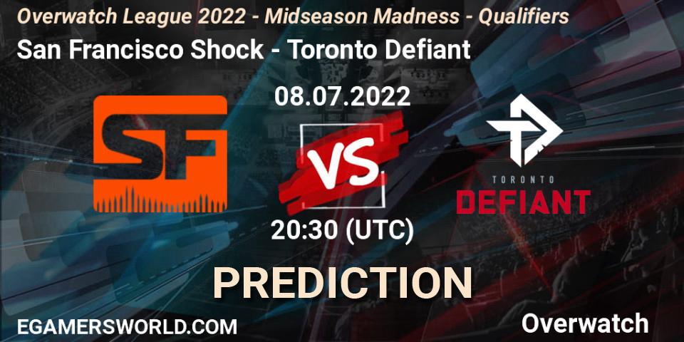 Pronóstico San Francisco Shock - Toronto Defiant. 08.07.2022 at 20:55, Overwatch, Overwatch League 2022 - Midseason Madness - Qualifiers