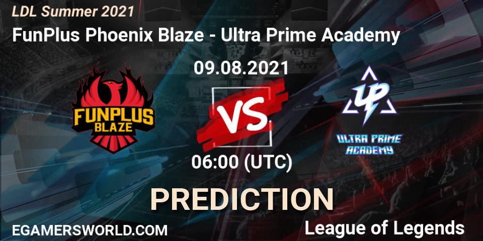Pronóstico FunPlus Phoenix Blaze - Ultra Prime Academy. 09.08.2021 at 07:00, LoL, LDL Summer 2021