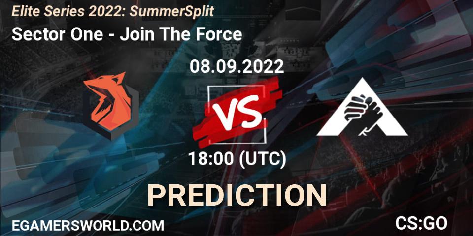 Pronóstico Sector One - JoinTheForce. 08.09.2022 at 18:00, Counter-Strike (CS2), Elite Series 2022: Summer Split