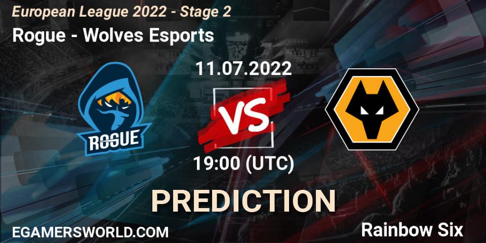 Pronóstico Rogue - Wolves Esports. 11.07.22, Rainbow Six, European League 2022 - Stage 2