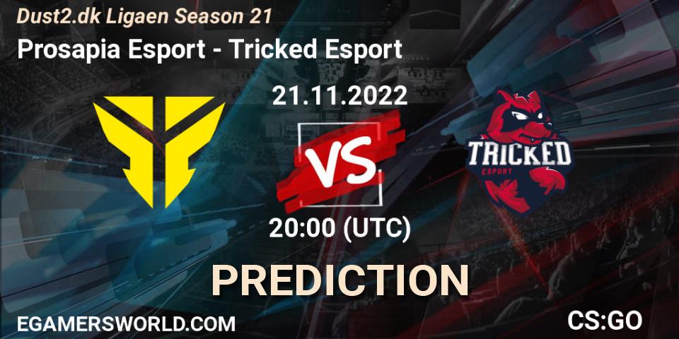 Pronóstico Prosapia Esport - Tricked Esport. 21.11.2022 at 20:00, Counter-Strike (CS2), Dust2.dk Ligaen Season 21