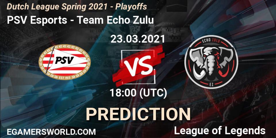 Pronóstico PSV Esports - Team Echo Zulu. 23.03.2021 at 18:00, LoL, Dutch League Spring 2021 - Playoffs