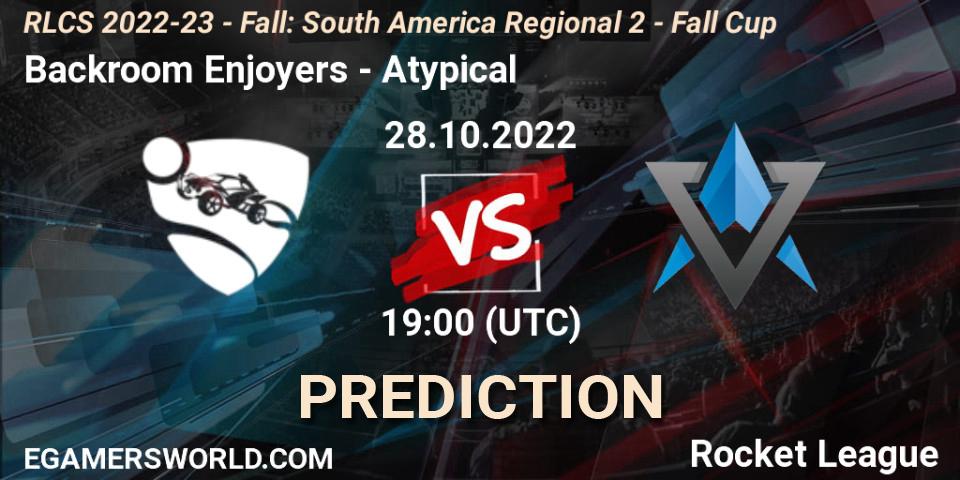 Pronóstico Backroom Enjoyers - Atypical. 28.10.2022 at 19:00, Rocket League, RLCS 2022-23 - Fall: South America Regional 2 - Fall Cup