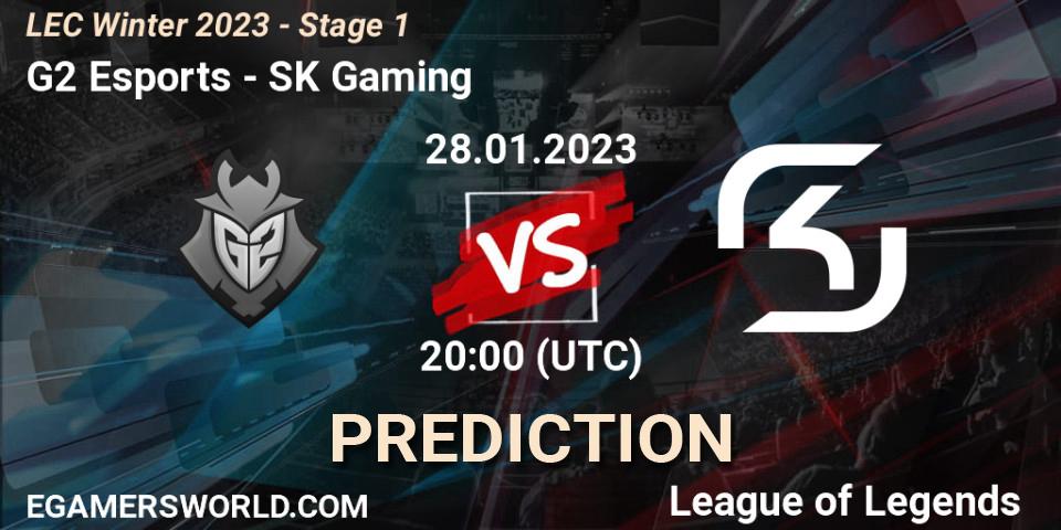 Pronóstico G2 Esports - SK Gaming. 28.01.23, LoL, LEC Winter 2023 - Stage 1