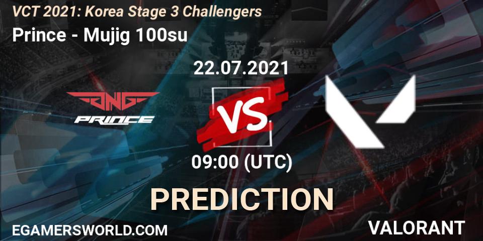 Pronóstico Prince - Mujig 100su. 22.07.2021 at 09:00, VALORANT, VCT 2021: Korea Stage 3 Challengers