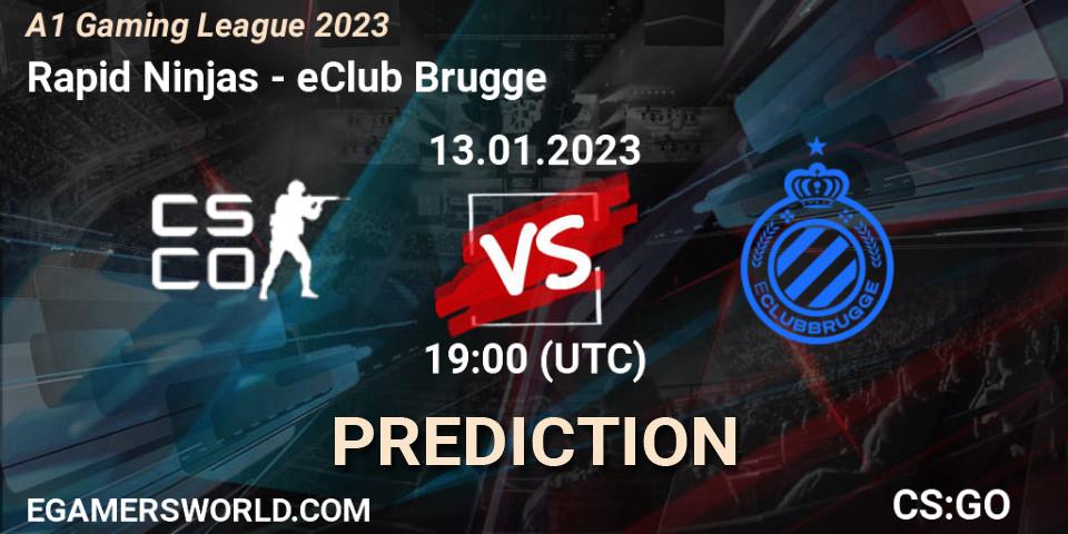 Pronóstico Rapid Ninjas - eClub Brugge. 13.01.2023 at 19:00, Counter-Strike (CS2), A1 Gaming League 2023