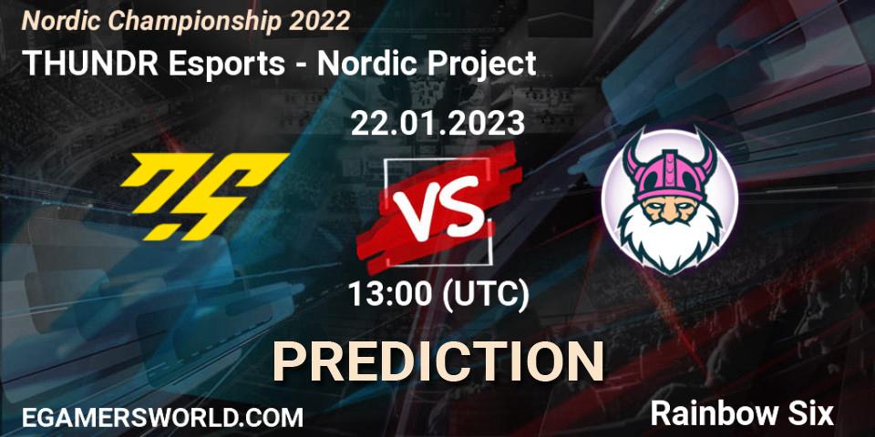 Pronóstico THUNDR Esports - Nordic Project. 22.01.2023 at 13:00, Rainbow Six, Nordic Championship 2022