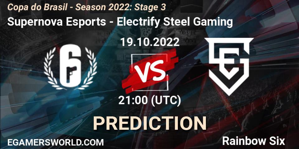 Pronóstico Supernova Esports - Electrify Steel Gaming. 19.10.2022 at 21:00, Rainbow Six, Copa do Brasil - Season 2022: Stage 3