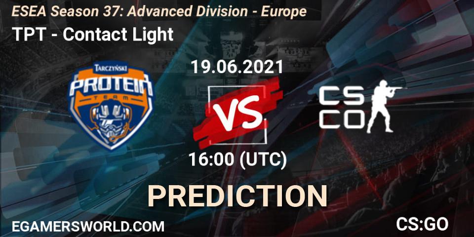 Pronóstico TPT - Contact Light. 21.06.2021 at 18:00, Counter-Strike (CS2), ESEA Season 37: Advanced Division - Europe