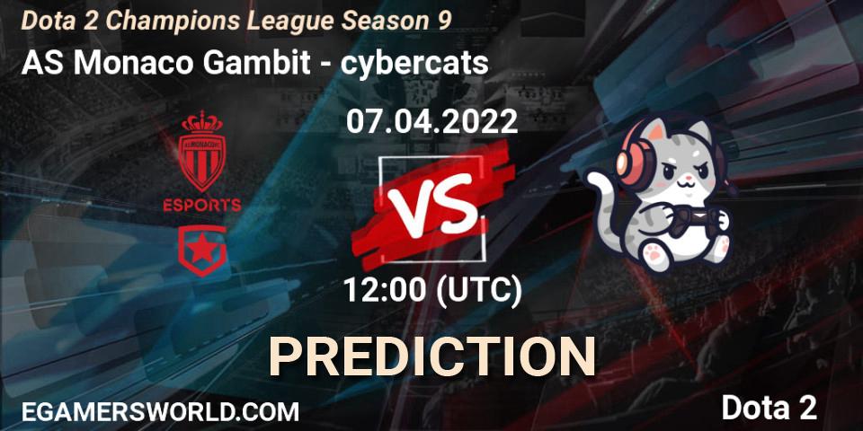 Pronóstico AS Monaco Gambit - cybercats. 07.04.2022 at 12:00, Dota 2, Dota 2 Champions League Season 9