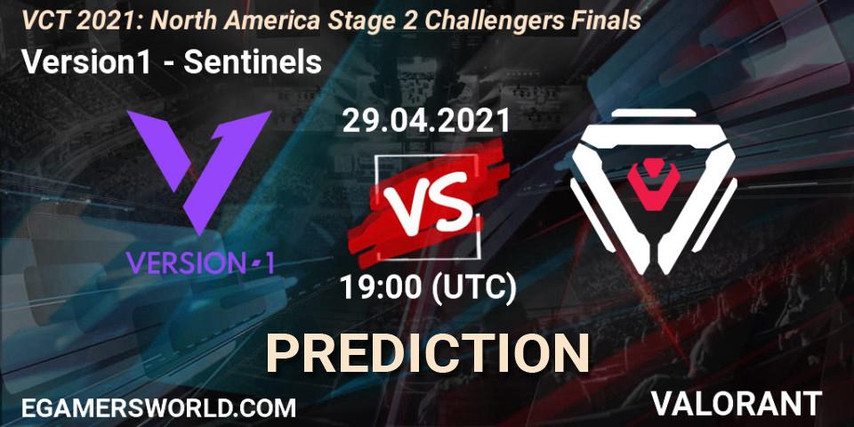 Pronóstico Version1 - Sentinels. 29.04.2021 at 20:00, VALORANT, VCT 2021: North America Stage 2 Challengers Finals