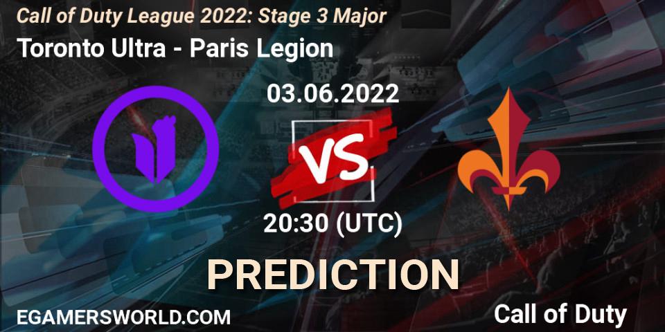 Pronóstico Toronto Ultra - Paris Legion. 03.06.2022 at 20:30, Call of Duty, Call of Duty League 2022: Stage 3 Major