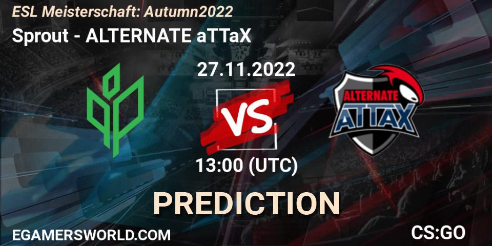 Pronóstico Sprout - ALTERNATE aTTaX. 27.11.22, CS2 (CS:GO), ESL Meisterschaft: Autumn 2022