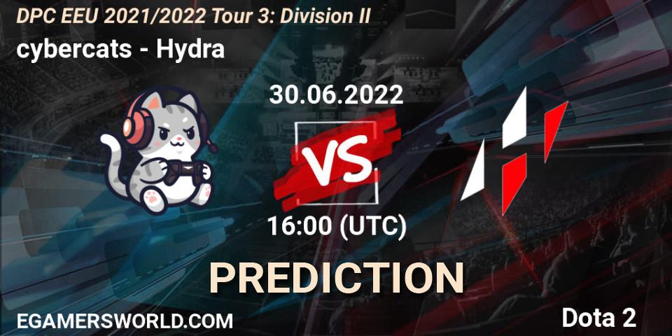 Pronóstico cybercats - Hydra. 30.06.2022 at 16:38, Dota 2, DPC EEU 2021/2022 Tour 3: Division II