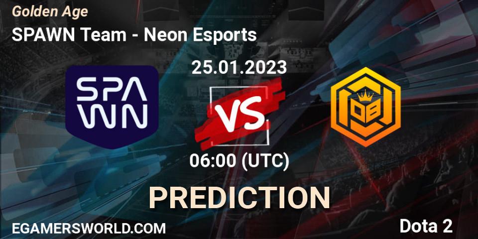 Pronóstico SPAWN Team - Neon Esports. 25.01.23, Dota 2, Golden Age